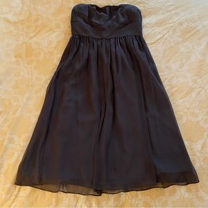 J.Crew Silk Chiffon Strapless Dress